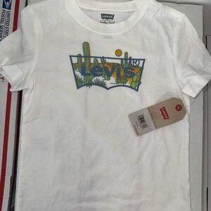Levi's Kids White Tee with Desert Graphic Brand New With Tags